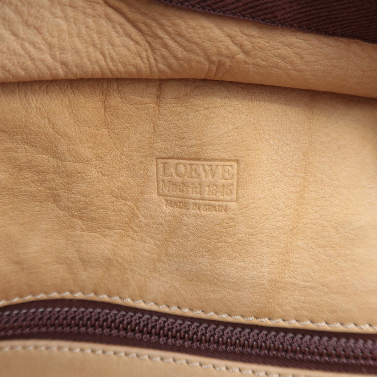 LOEWE Amazona 32 Suede Handbag Beige