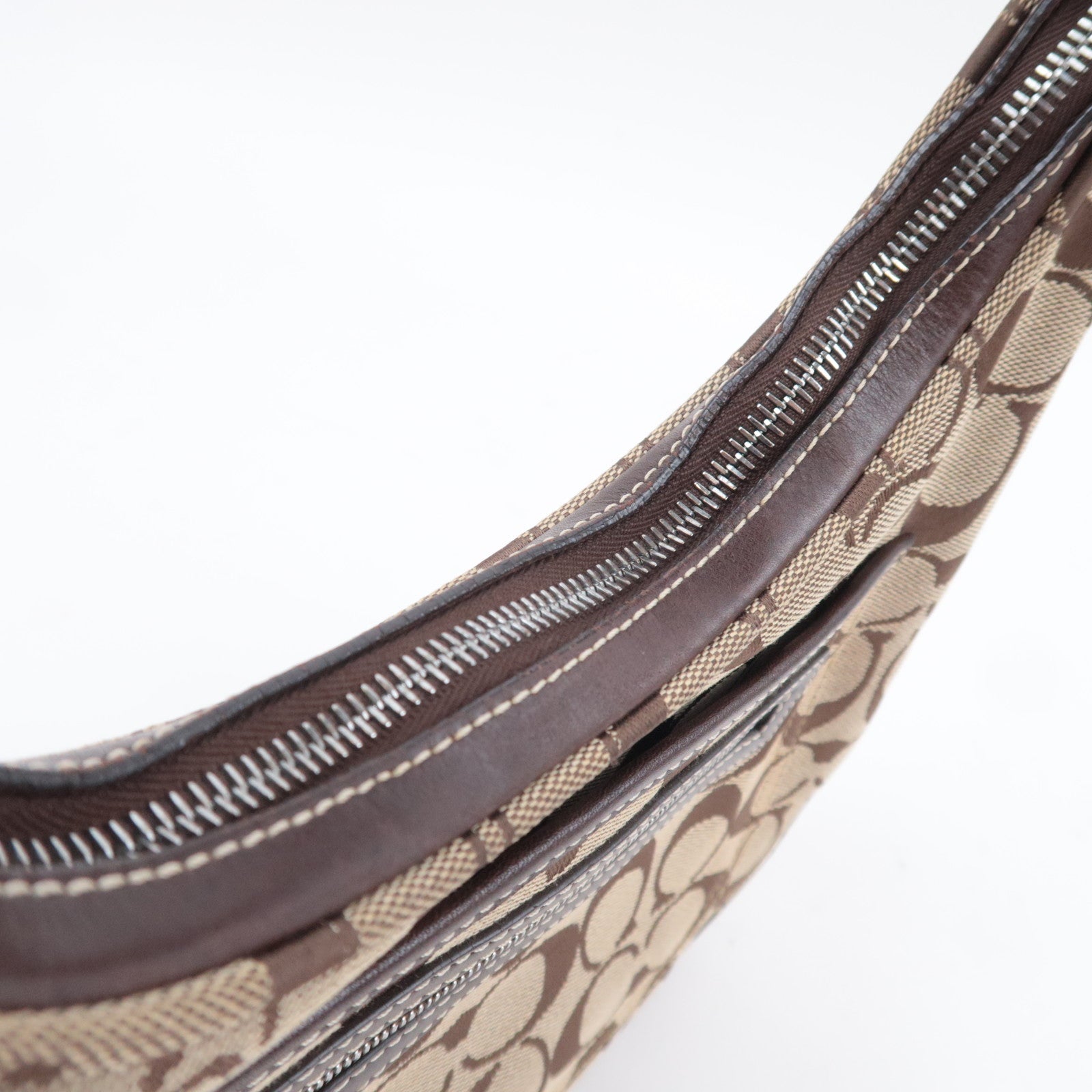 COACH Signature Canvas Leather Shoulder Bag 6045