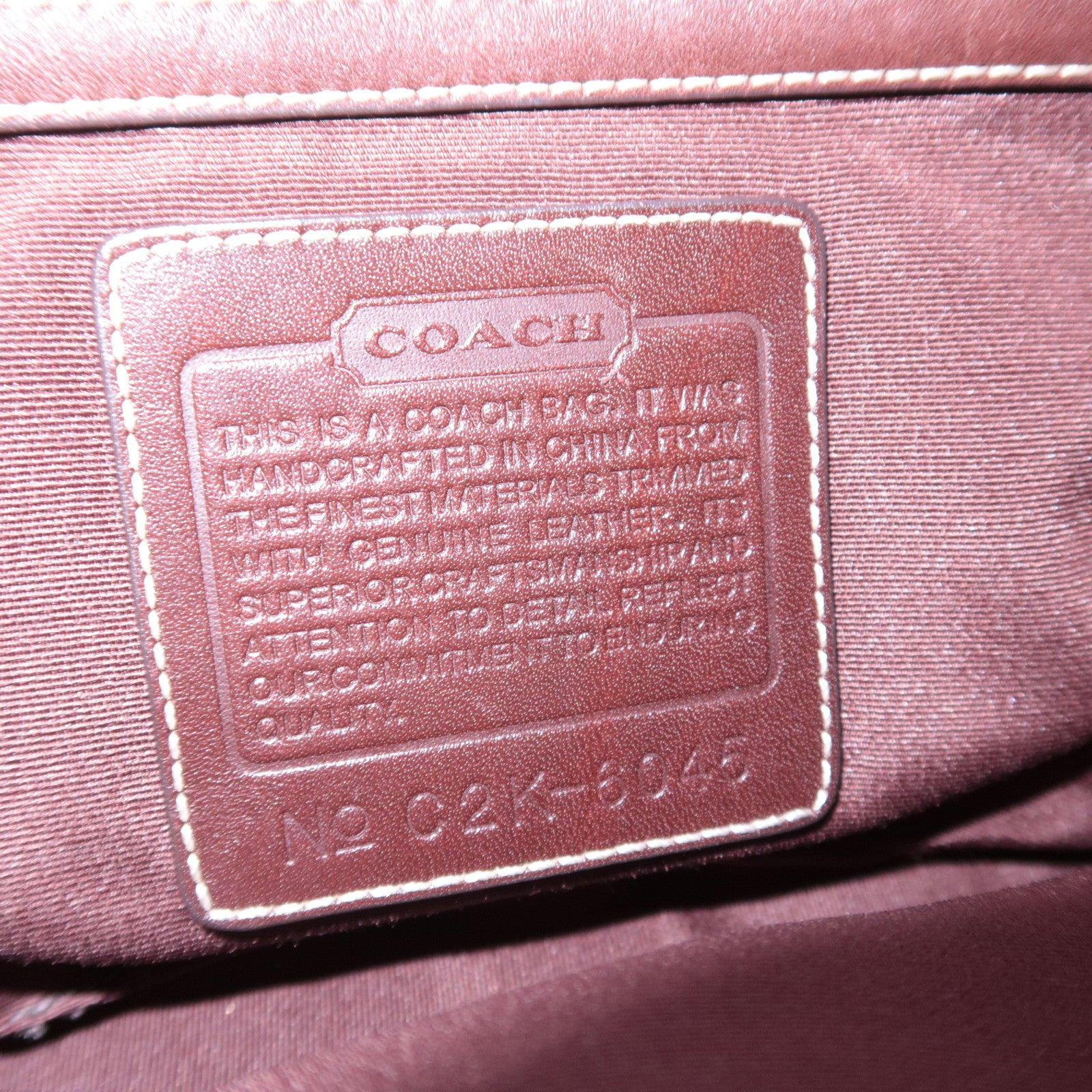COACH Signature Canvas Leather Shoulder Bag 6045