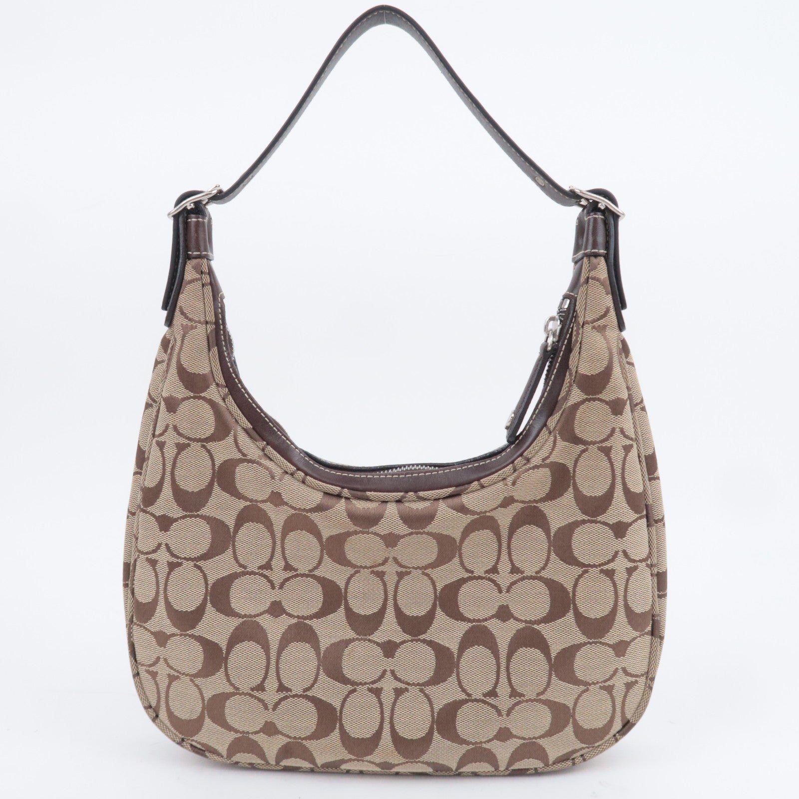 COACH Signature Canvas Leather Shoulder Bag 6045