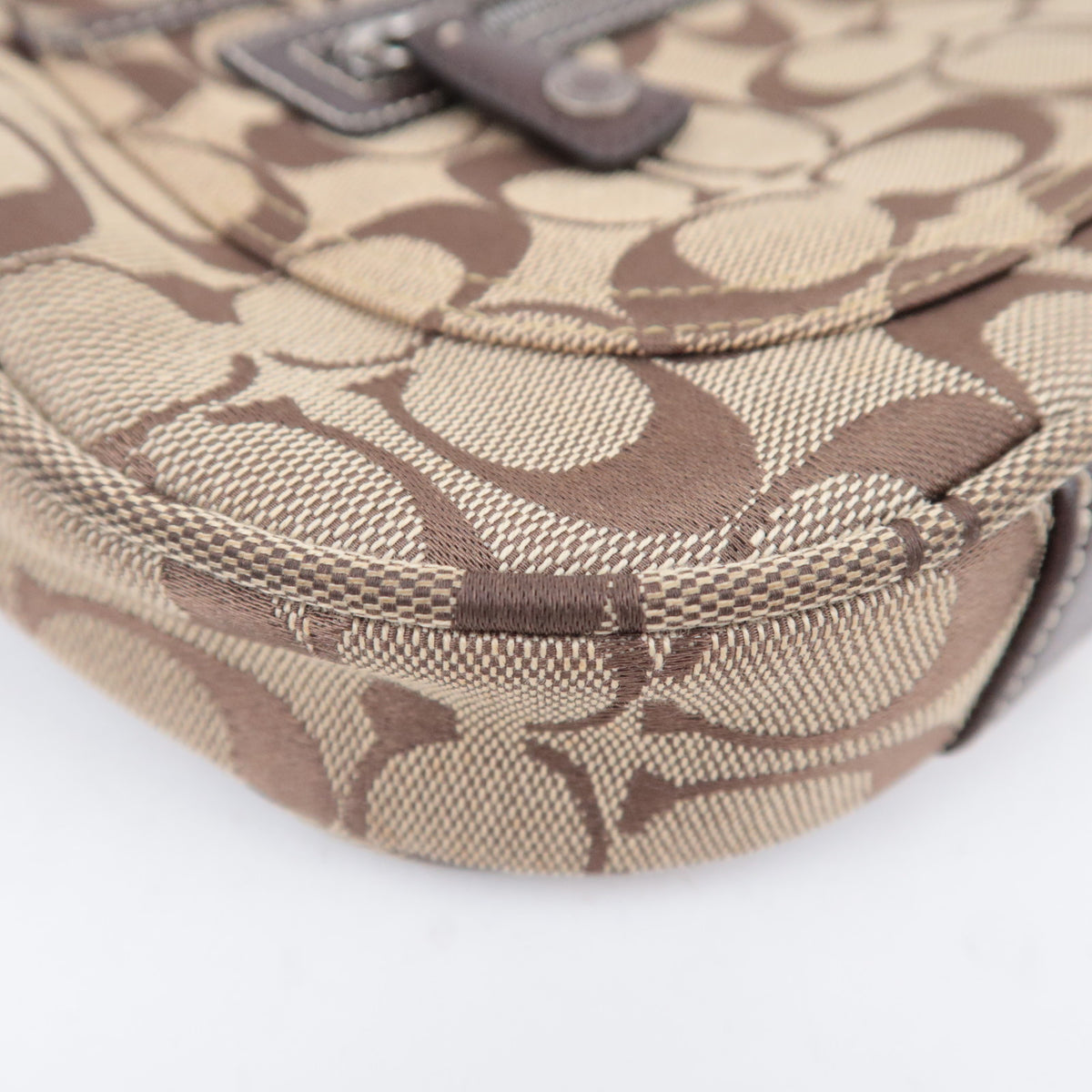 COACH Signature Canvas Leather Shoulder Bag 6045