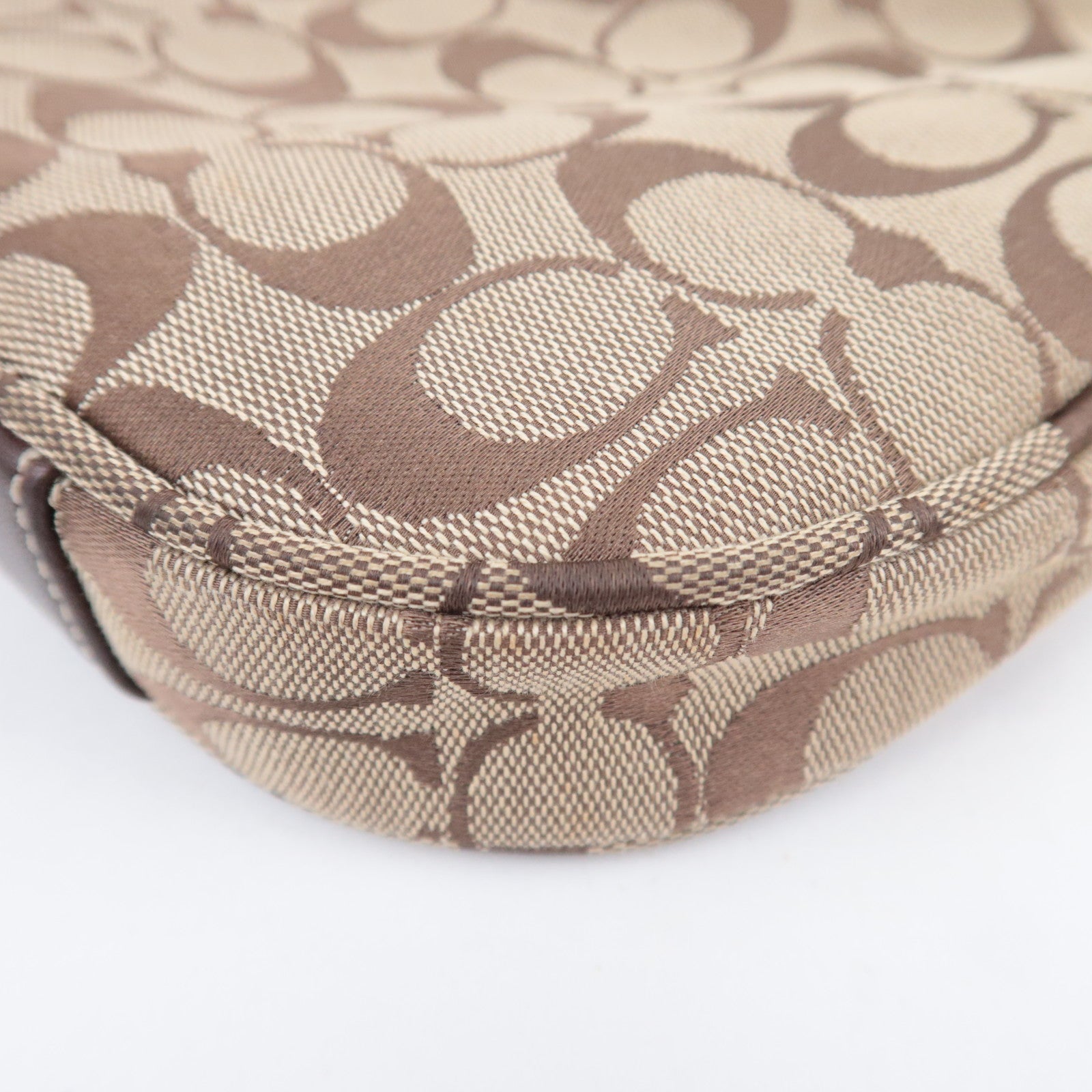 COACH Signature Canvas Leather Shoulder Bag 6045