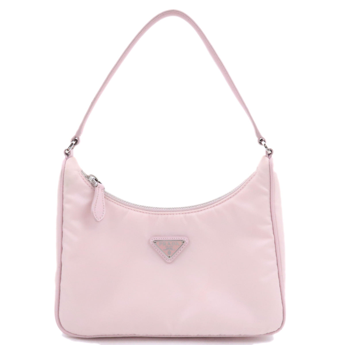 PRADA Logo Nylon Leather Small Shoulder Bag Pink92242