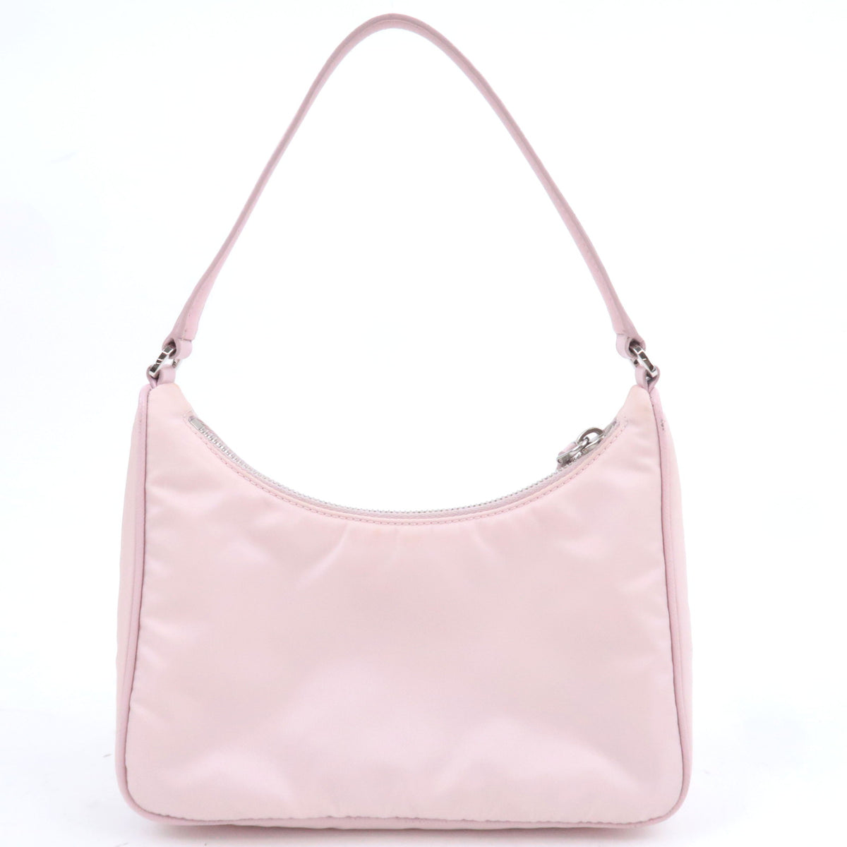 PRADA Logo Nylon Leather Small Shoulder Bag Pink