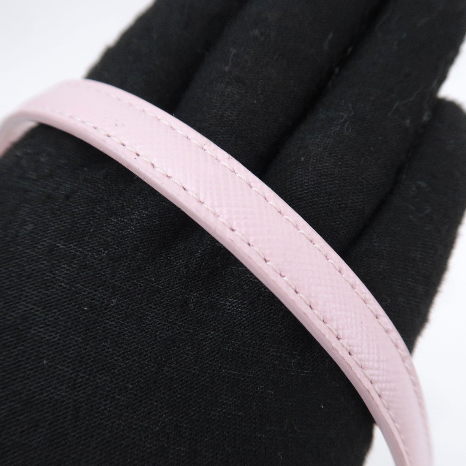PRADA Logo Nylon Leather Small Shoulder Bag Pink