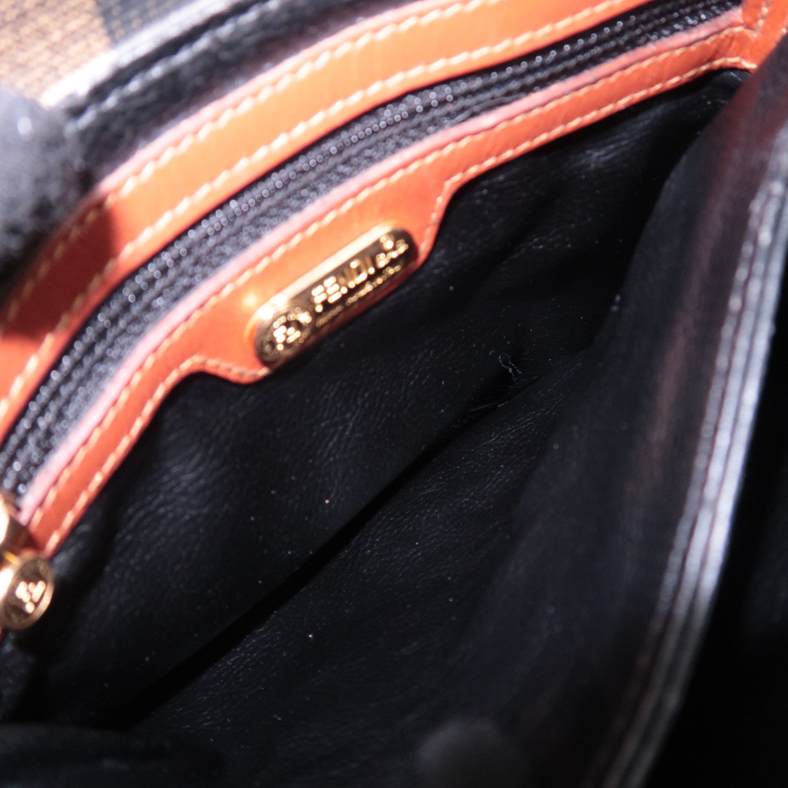 FENDI Pequin Stripe 2Way Top Handle Bag 11652