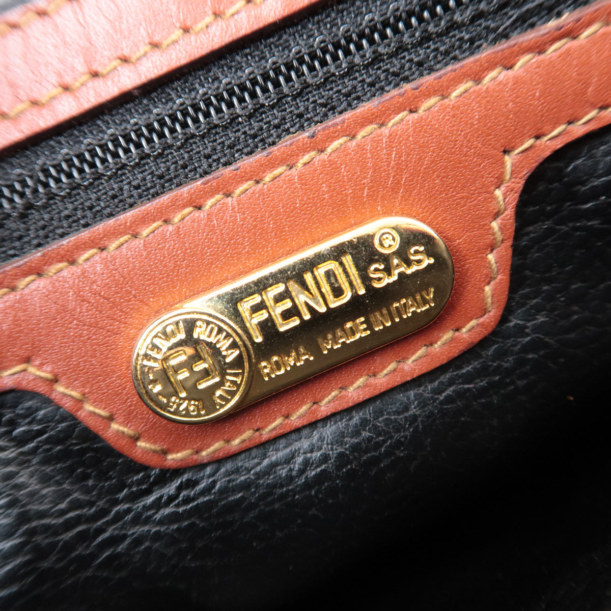 FENDI Pequin Stripe 2Way Top Handle Bag 11652