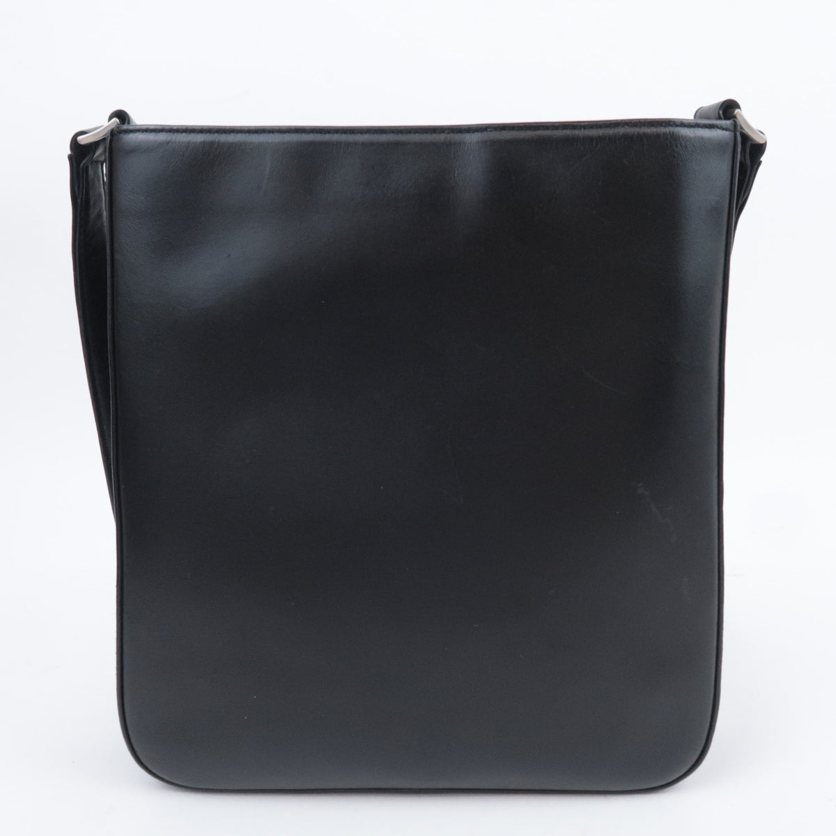 BURBERRY Nova Plaid Canvas Shoulder Bag Black Beige