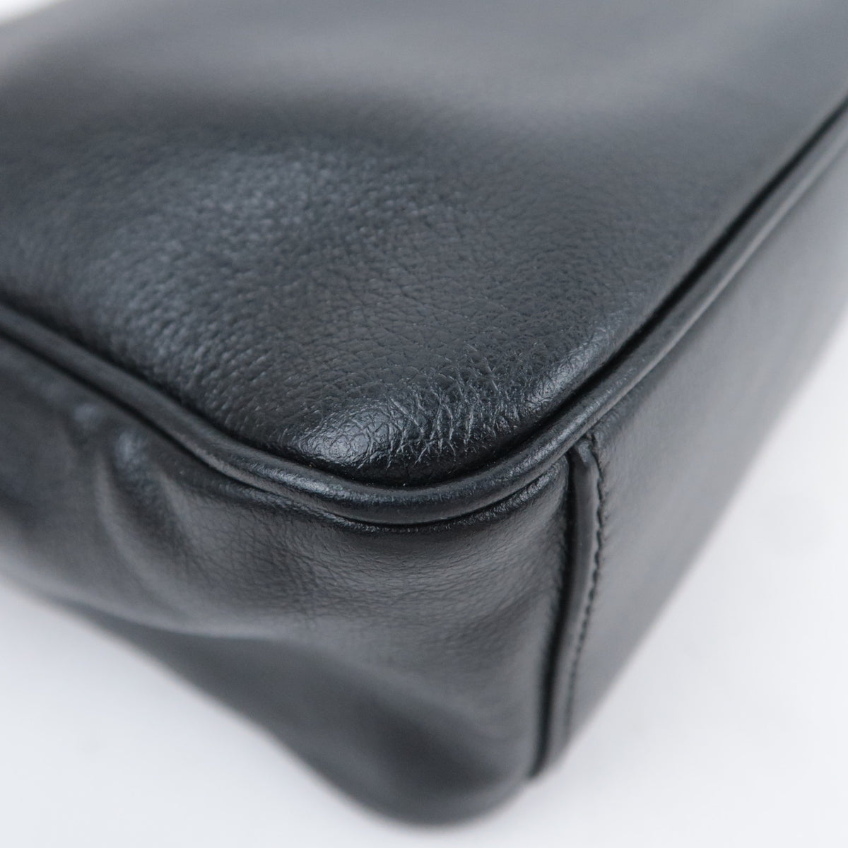 PRADA Leather Shoulder Bag Embossed Logo 1BH089
