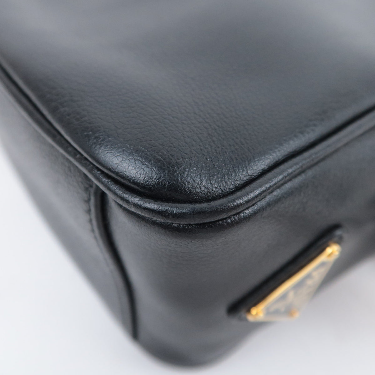 PRADA Leather Shoulder Bag Embossed Logo 1BH089