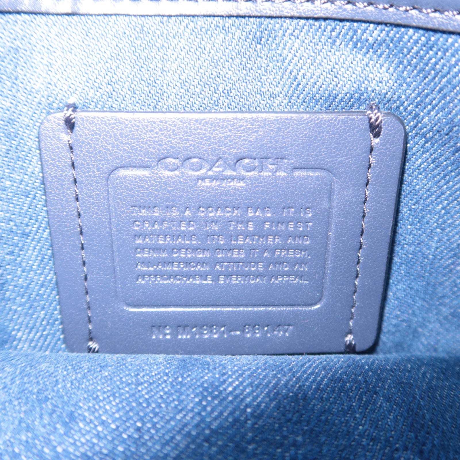COACH Tabby 26 Denim Shoulder Bag Blue 89147