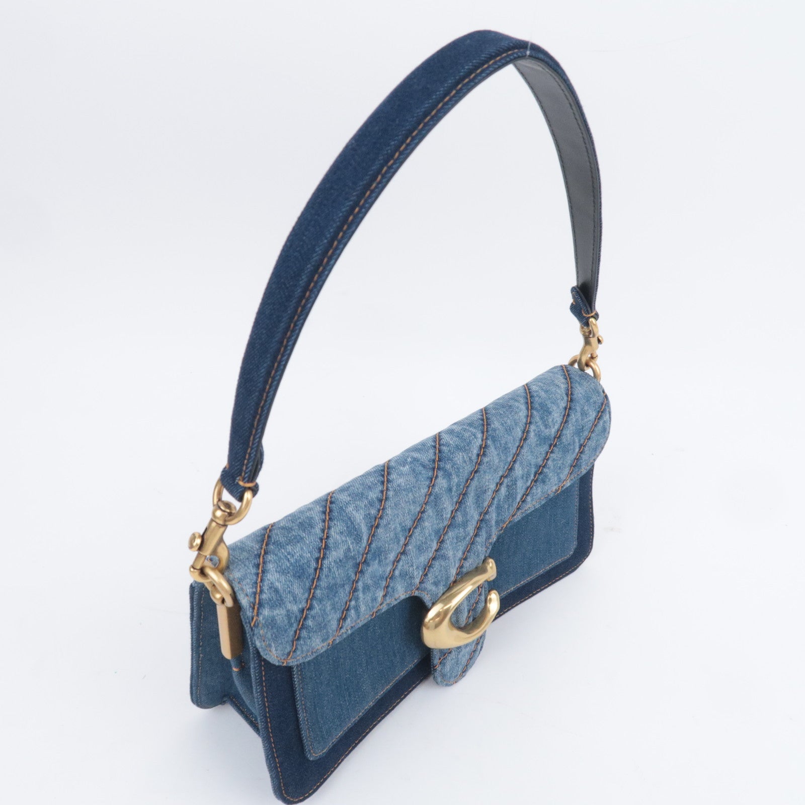 COACH Tabby 26 Denim Shoulder Bag Blue 89147