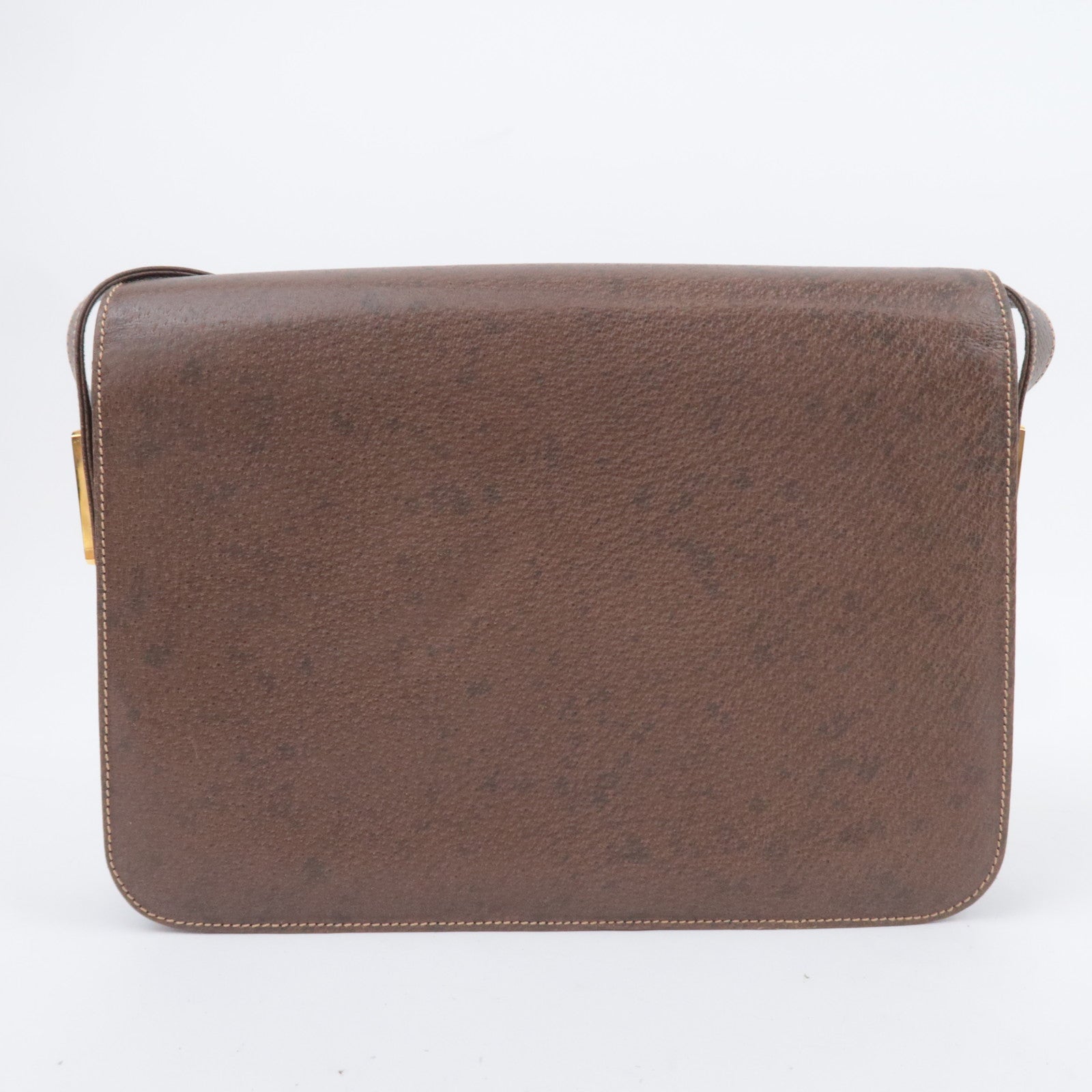 GUCCI Old Gucci GG Logo Buckle Leather Shoulder Bag