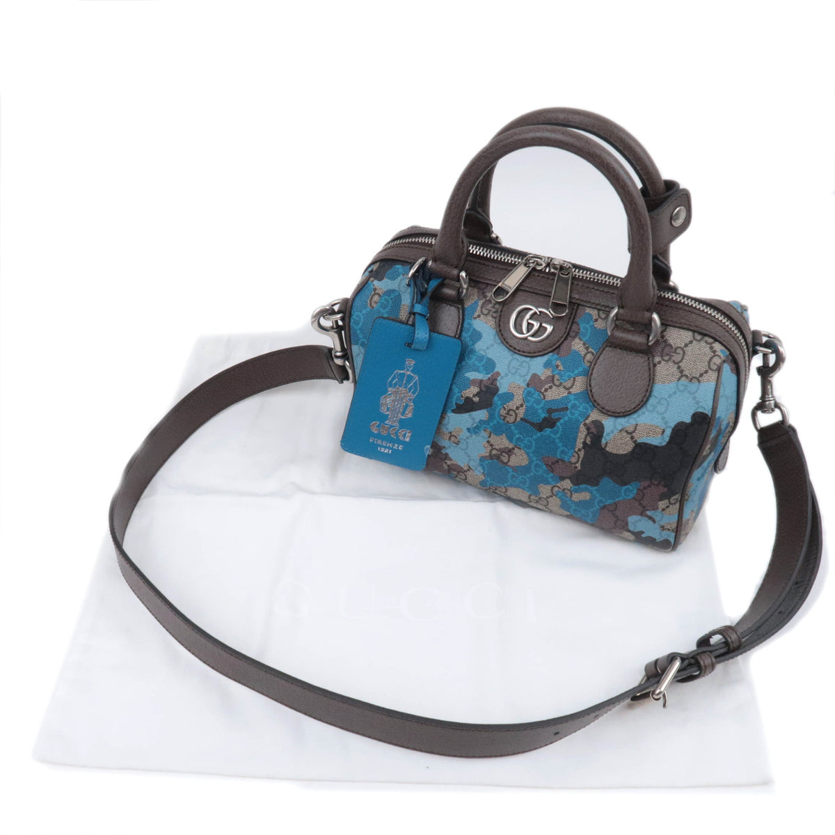 GUCCI GG Camouflage 2Way Mini Boston Bag 854860