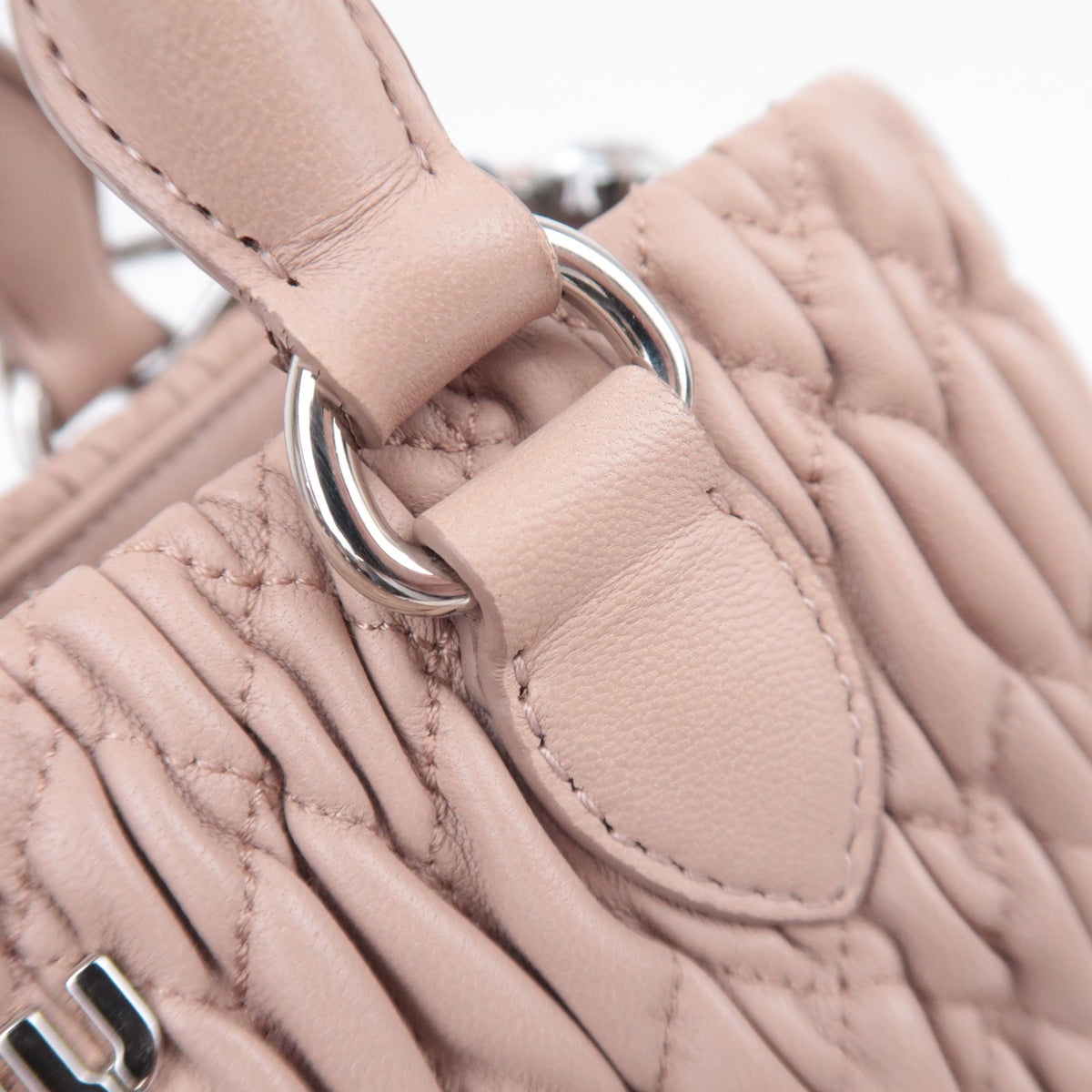 MIU MIU Matelasse 2Way Bijou Chain Shoulder Bag 5BA958