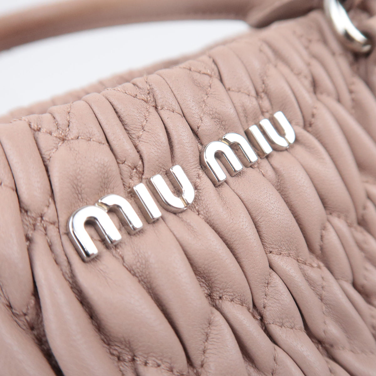 MIU MIU Matelasse 2Way Bijou Chain Shoulder Bag 5BA958