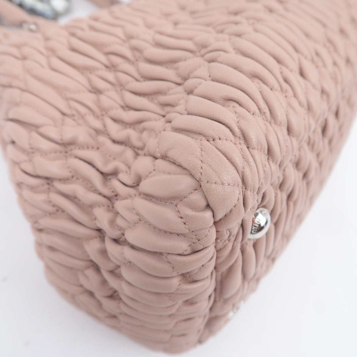 MIU MIU Matelasse 2Way Bijou Chain Shoulder Bag 5BA958