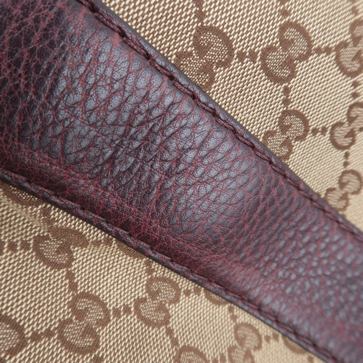 GUCCI Bamboo Canvas Tote Bag Brown 232946