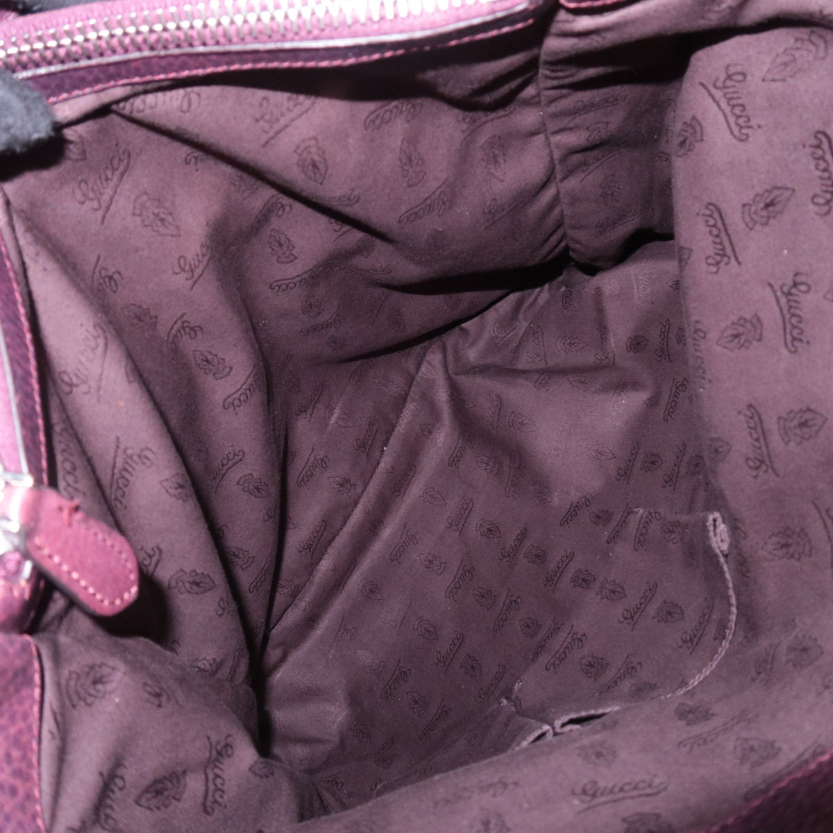 GUCCI Bamboo Canvas Tote Bag Brown 232946