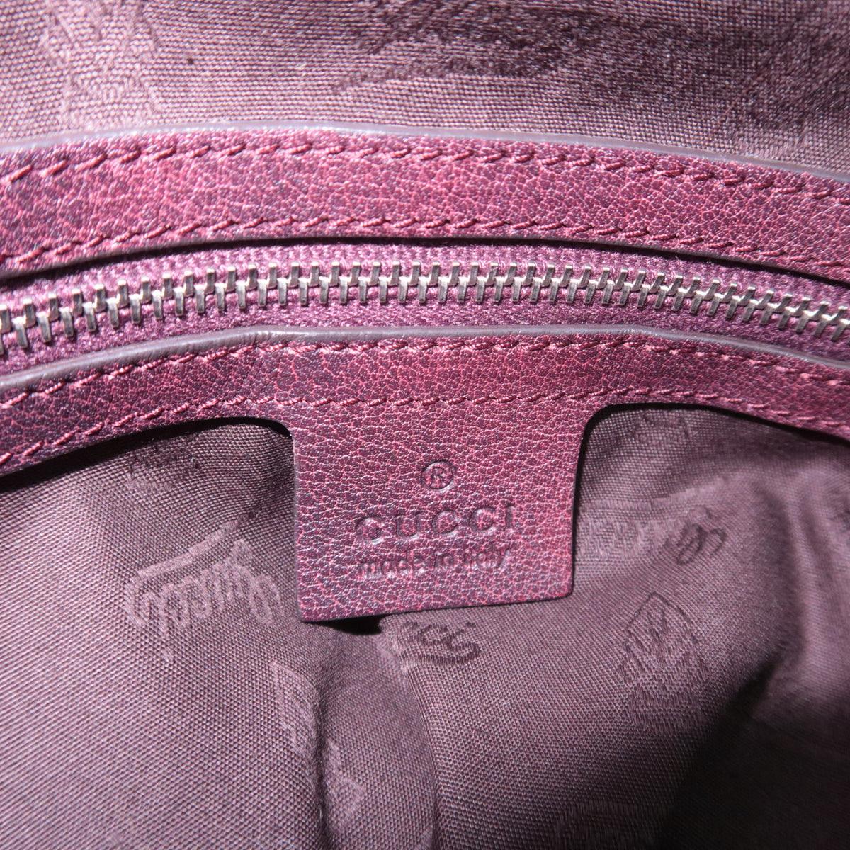 GUCCI Bamboo Canvas Tote Bag Brown 232946