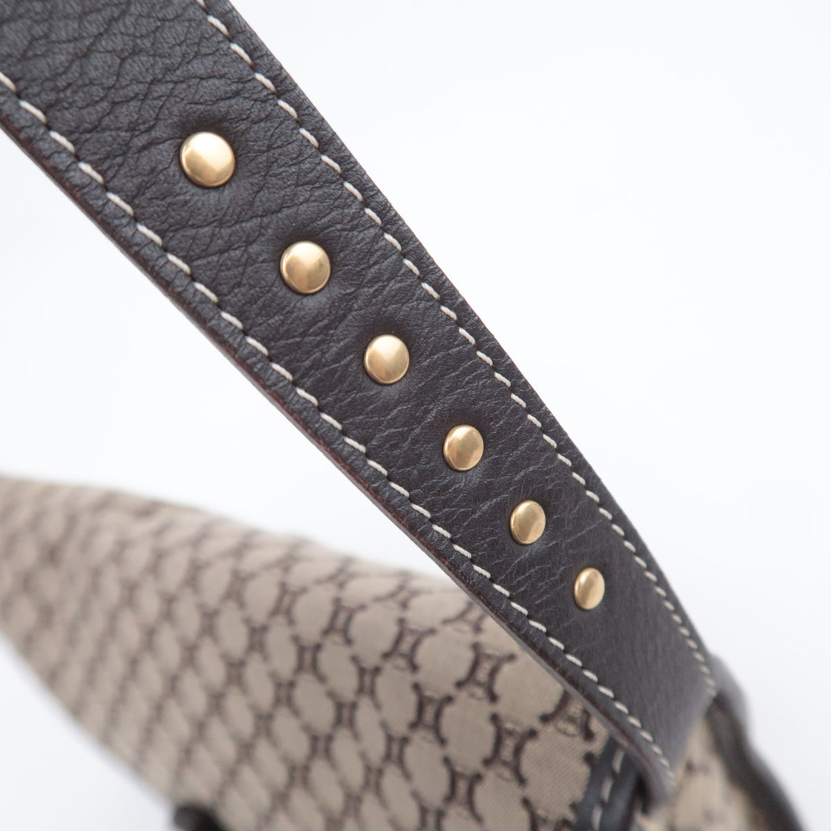 CELINE Macadam Canvas Shoulder Bag