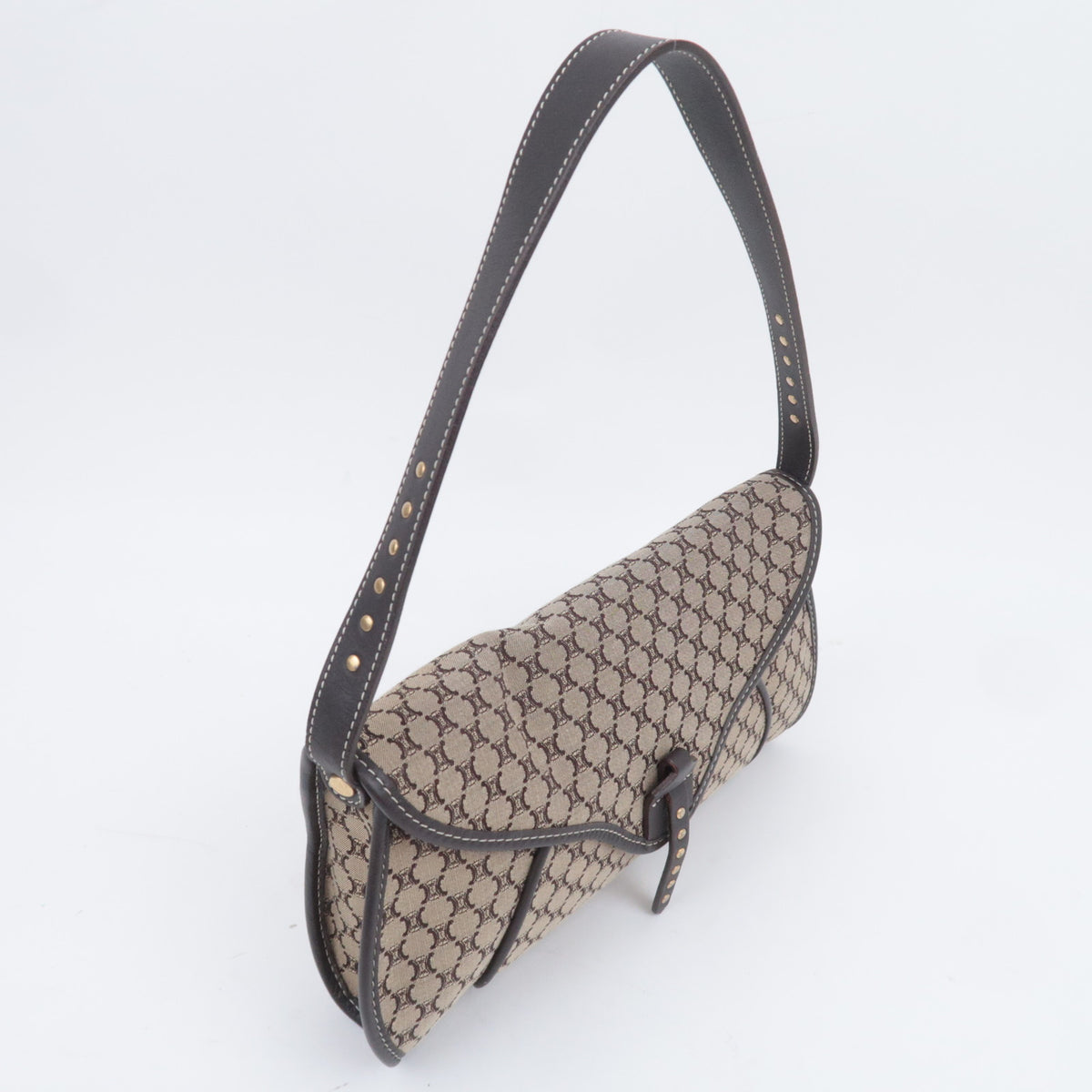 CELINE Macadam Canvas Shoulder Bag