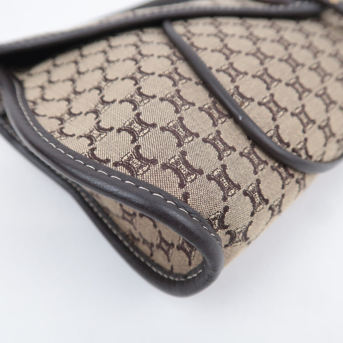 CELINE Macadam Canvas Shoulder Bag