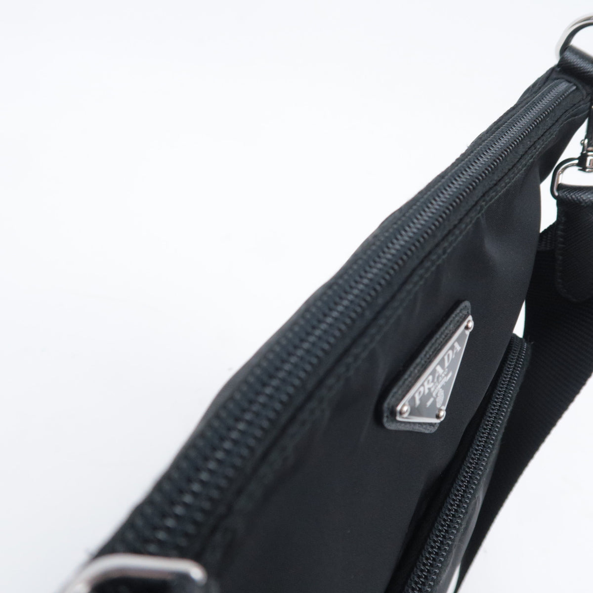 PRADA Logo Nylon Small Shoulder Bag 1BH716
