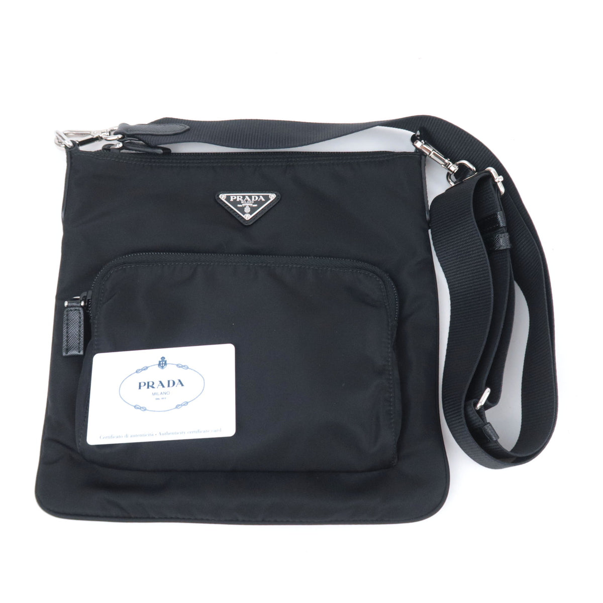PRADA Logo Nylon Small Shoulder Bag 1BH716