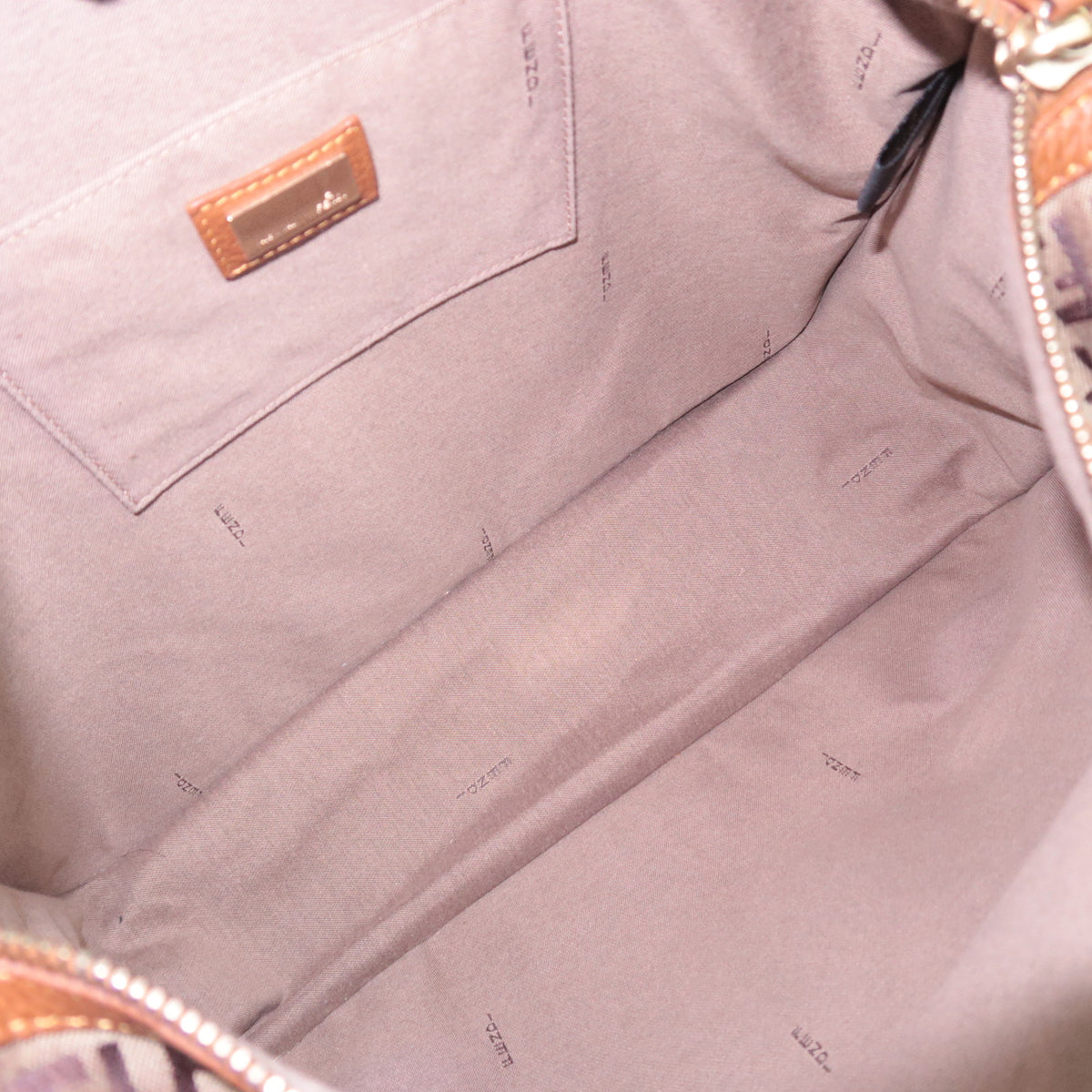 FENDI Zucchino Canvas Shoulder Bag 8BT090