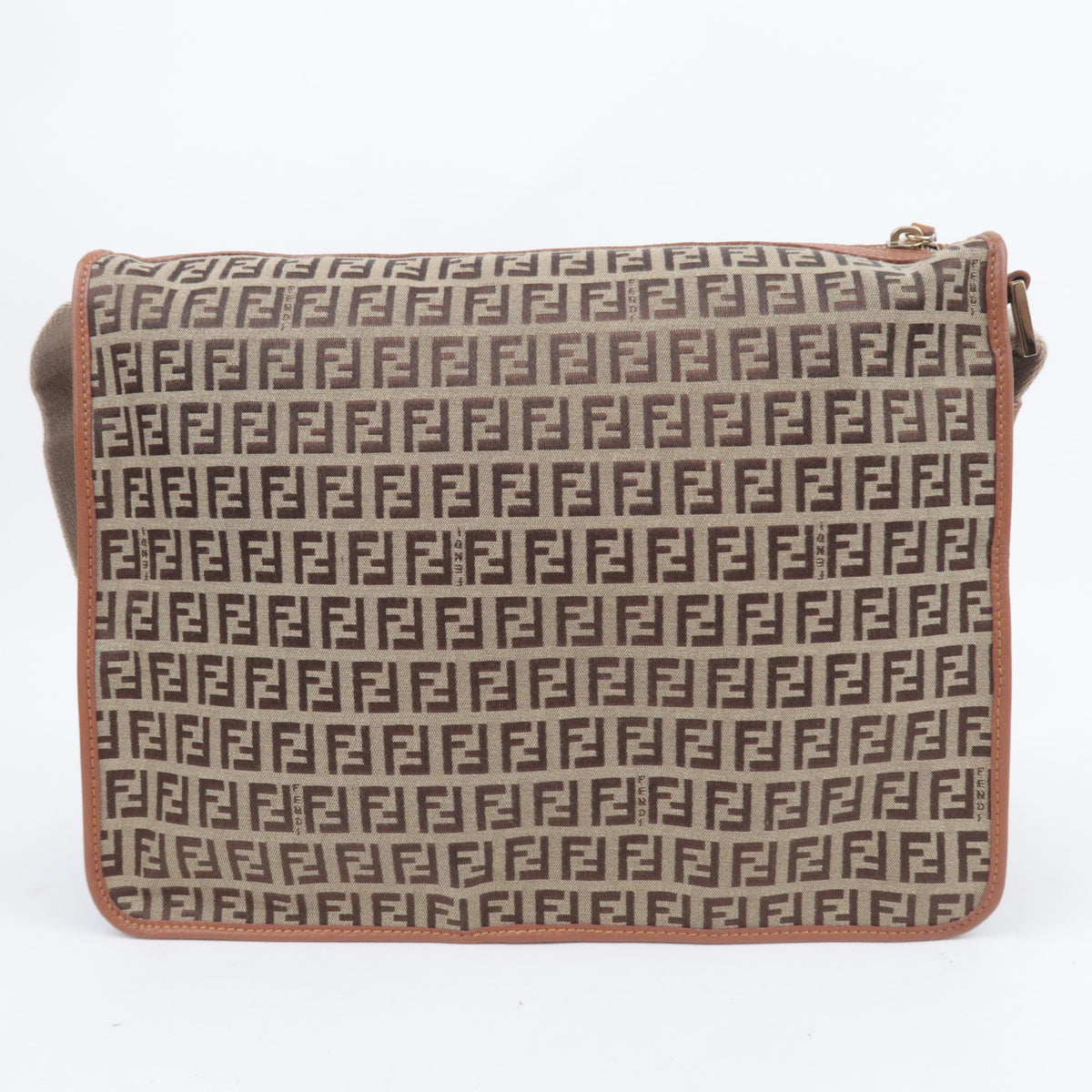 FENDI Zucchino Canvas Shoulder Bag 8BT090