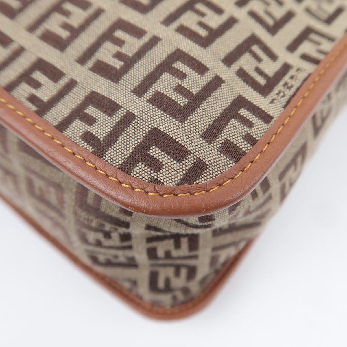 FENDI Zucchino Canvas Shoulder Bag 8BT090