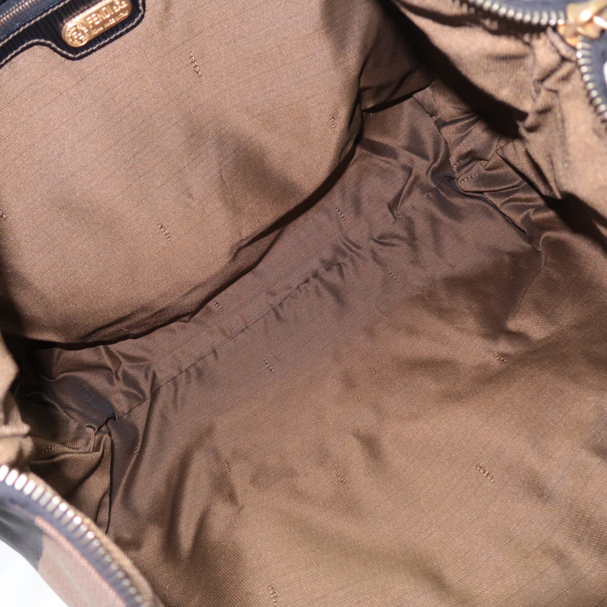 FENDI Pequin Stripe Canvas Tote Bag