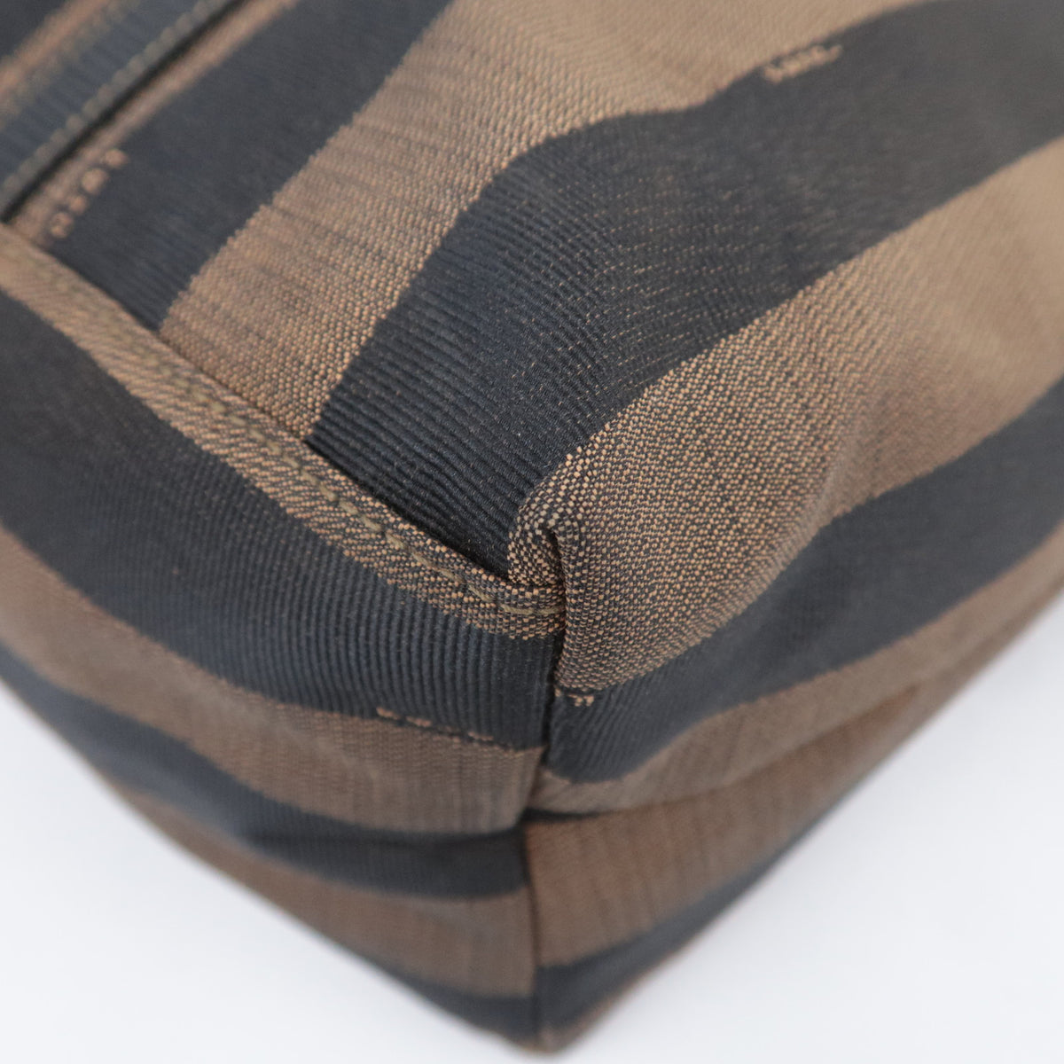 FENDI Pequin Stripe Canvas Tote Bag