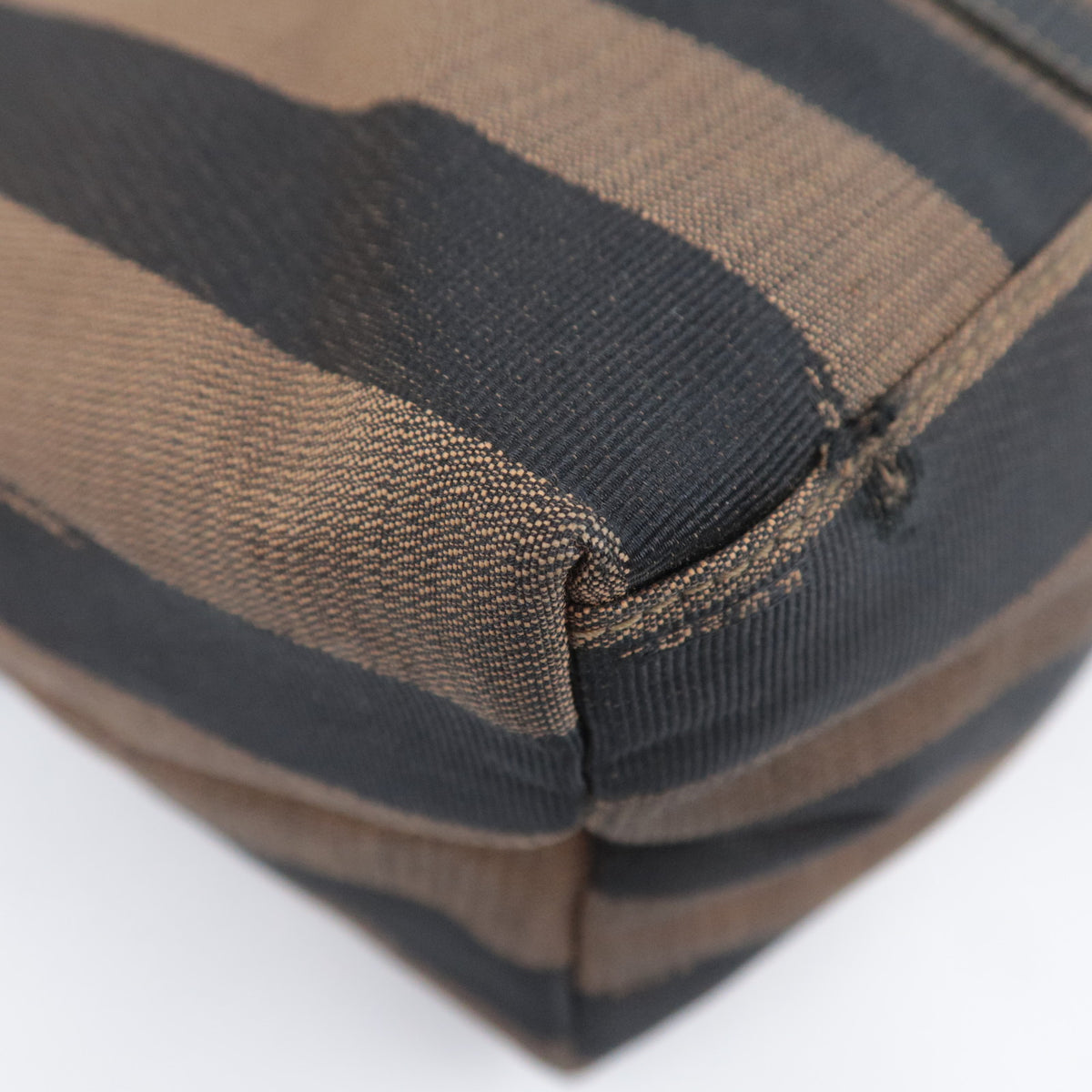 FENDI Pequin Stripe Canvas Tote Bag