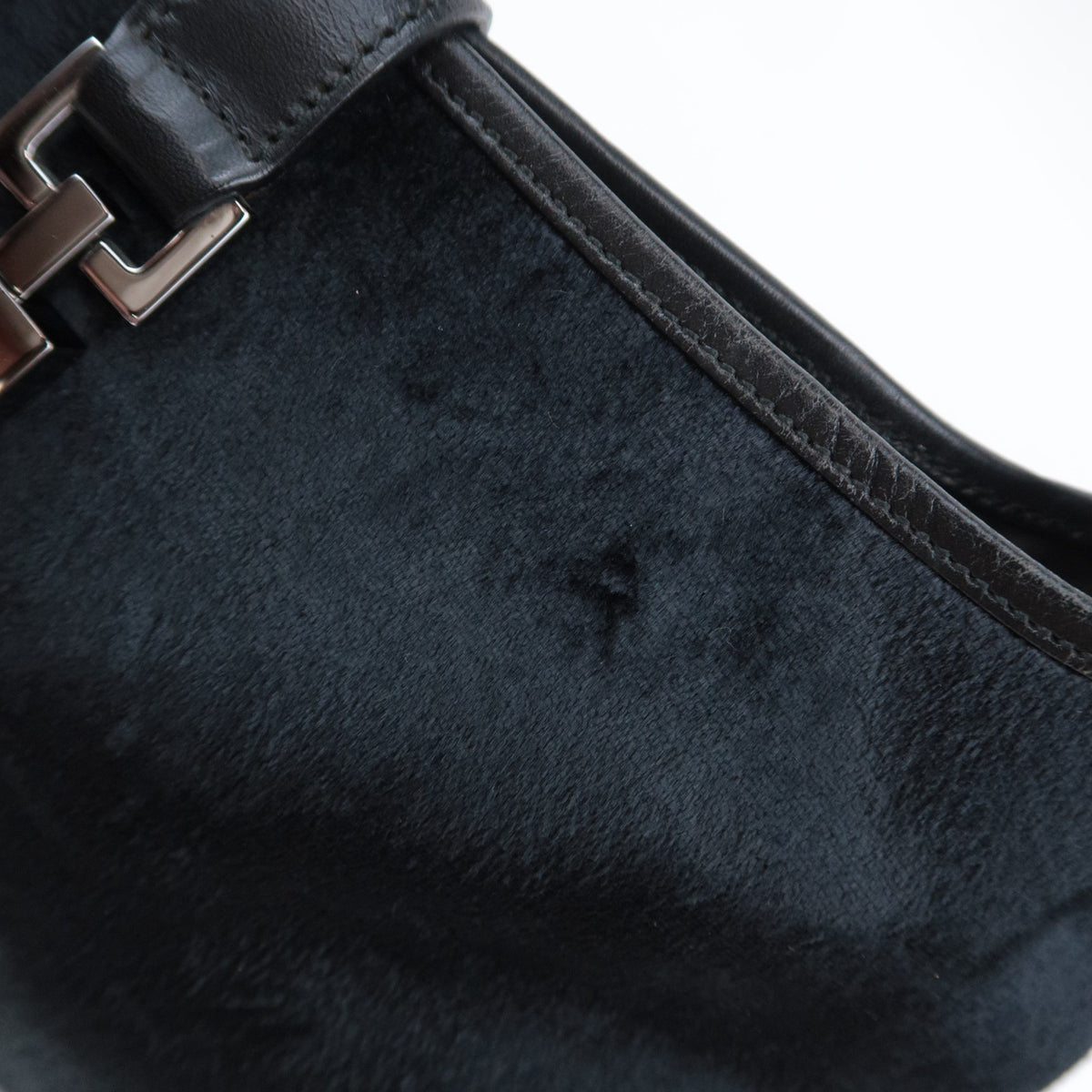 GUCCI Jackie Velour Shoulder Bag 001.3306
