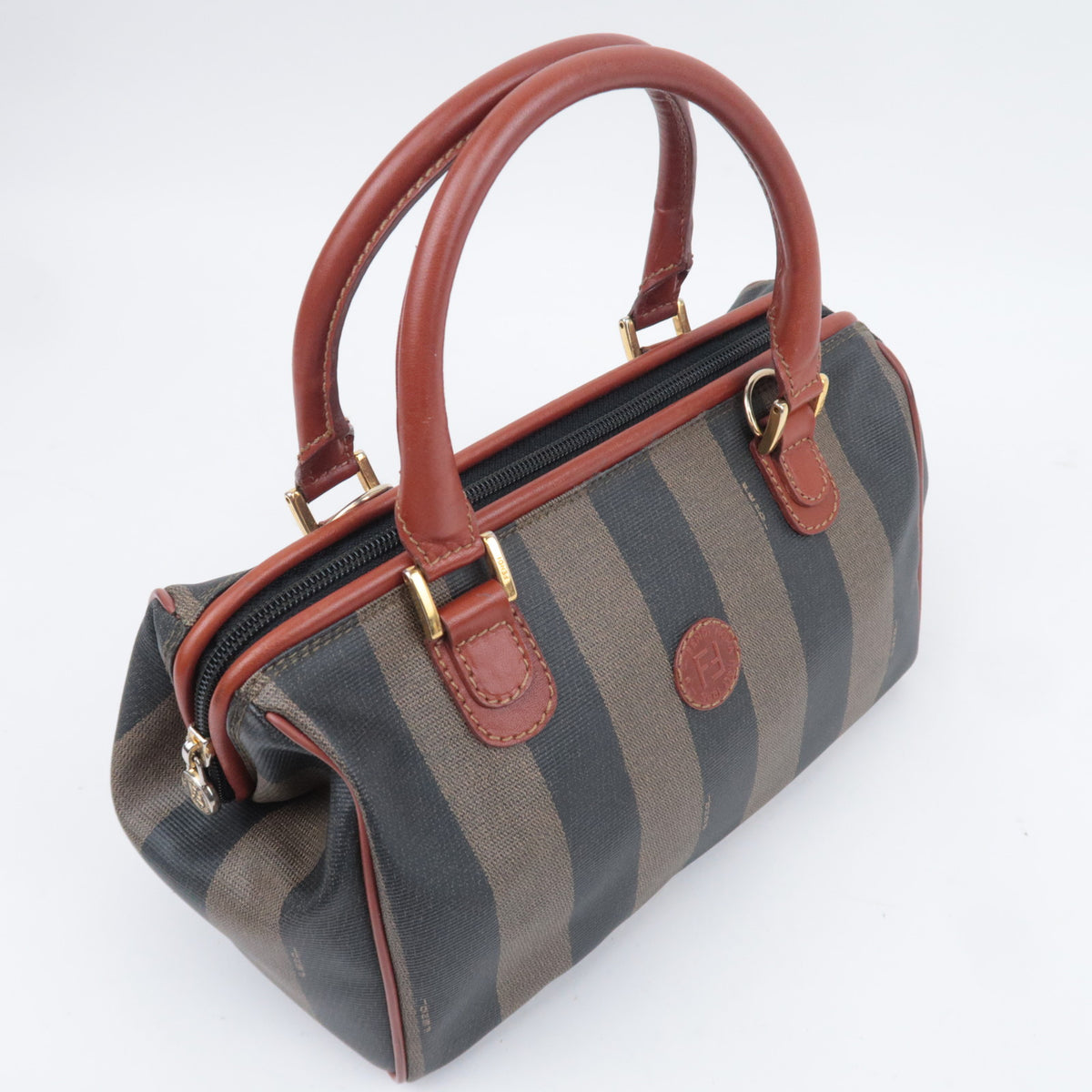 FENDI Pequin Stripe 2Way Small Boston Bag