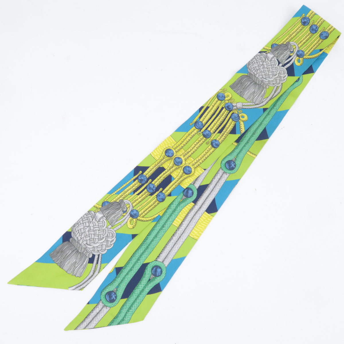 HERMES Twilly Scarf Brandebourgs 100% Silk