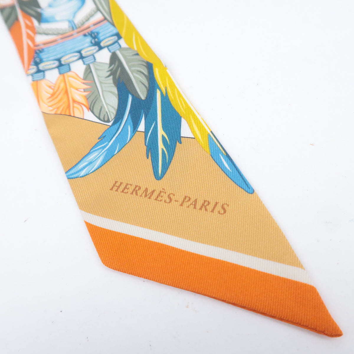 HERMES Twilly Scarf Danse Pacifique 100% Silk