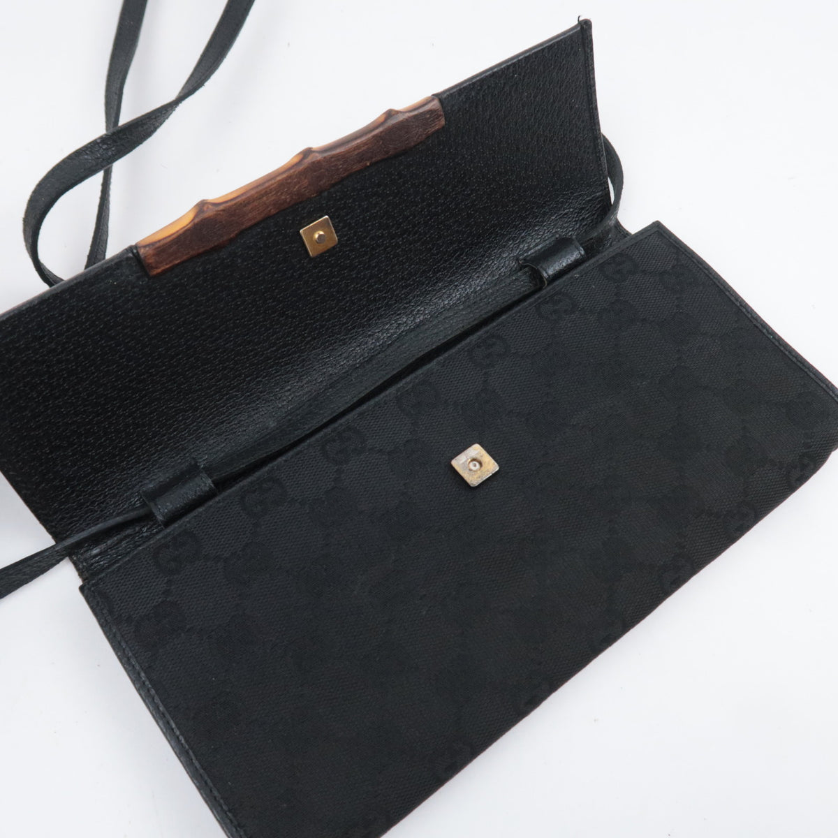 GUCCI Bamboo Bar GG Canvas Shoulder Bag 117594