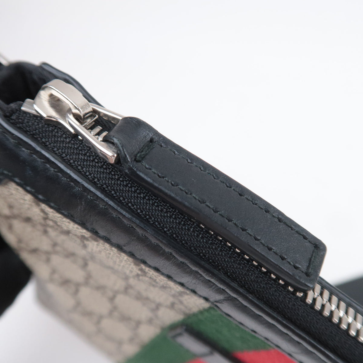 GUCCI Sherry GG Supreme Flat Messenger Shoulder Bag Beige 471454