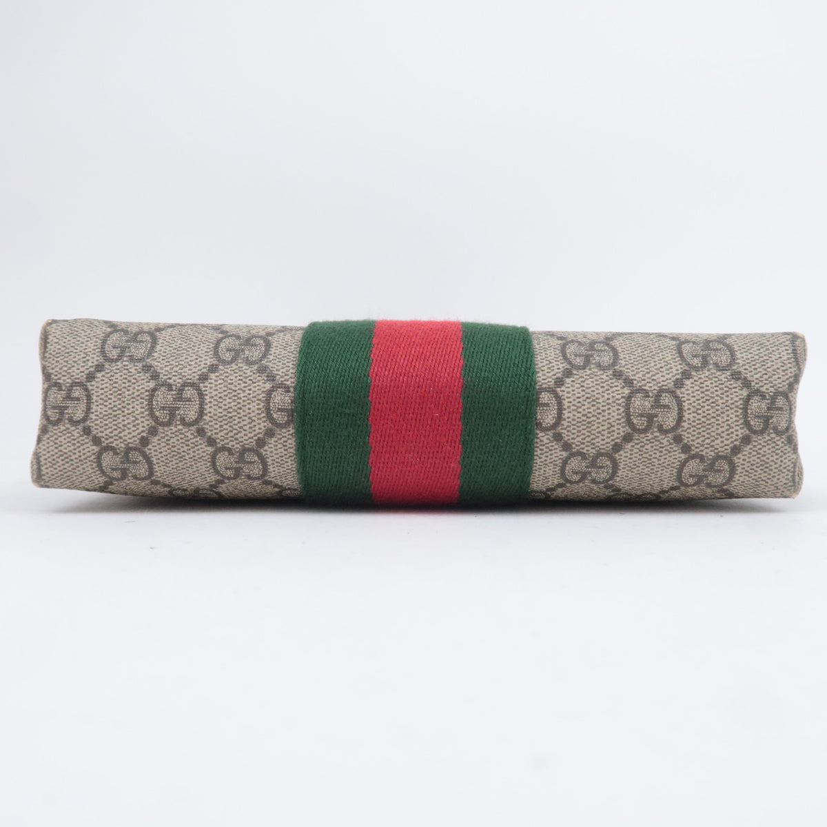 GUCCI Sherry GG Supreme Flat Messenger Shoulder Bag Beige 471454