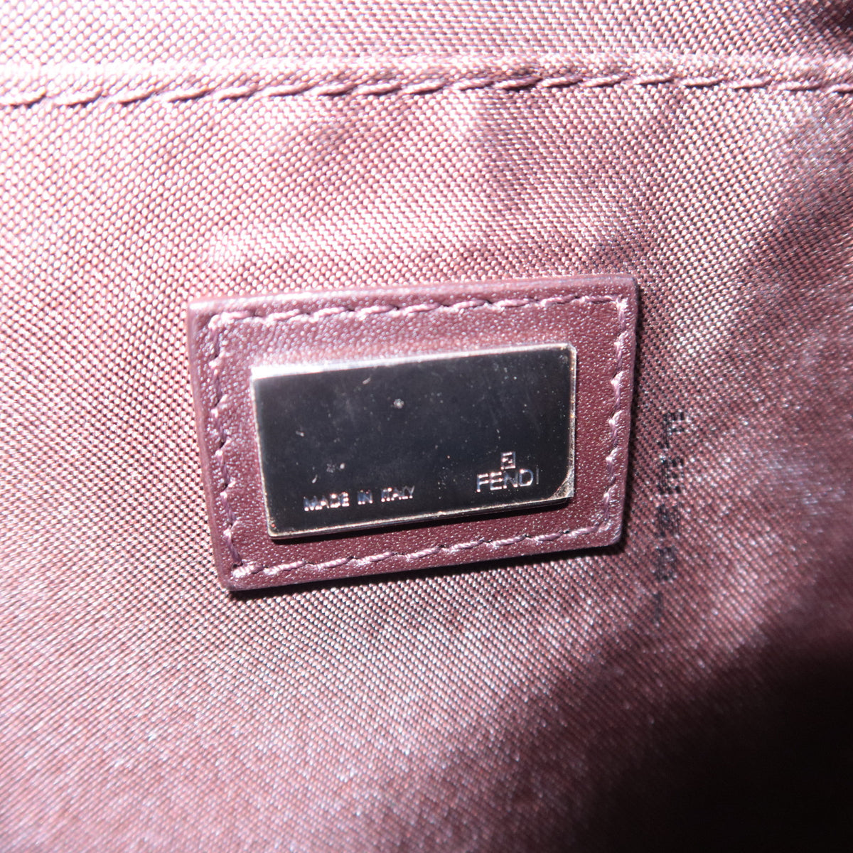 FENDI Zucchino Canvas Shoulder Bag Navy 8BT047