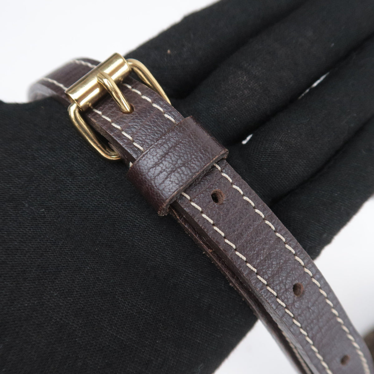 Louis Vuitton Monogram Mini Lin Danube Shoulder Bag Ebene M95228