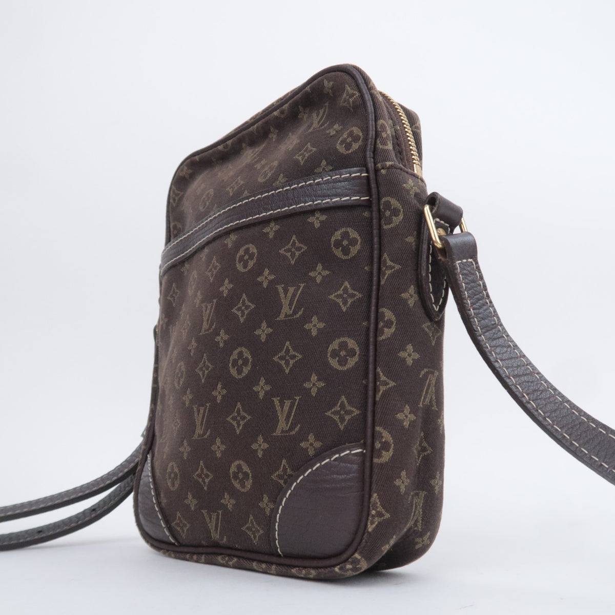Louis Vuitton Monogram Mini Lin Danube Shoulder Bag Ebene M95228