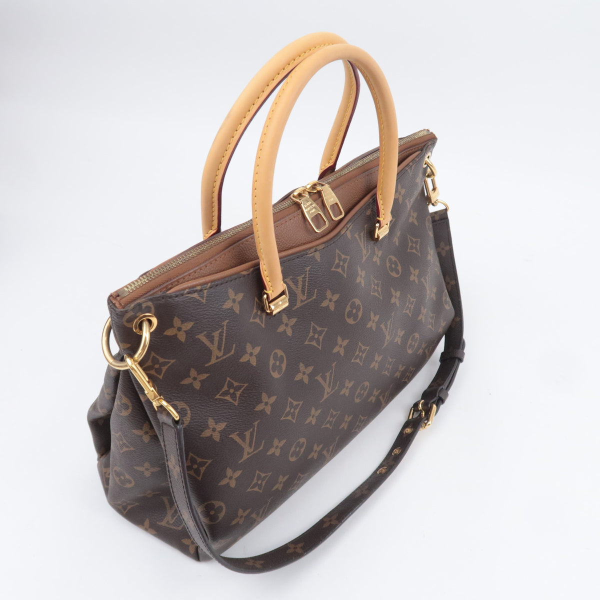 Louis Vuitton Monogram Pallas Havane 2Way Handbag M40907