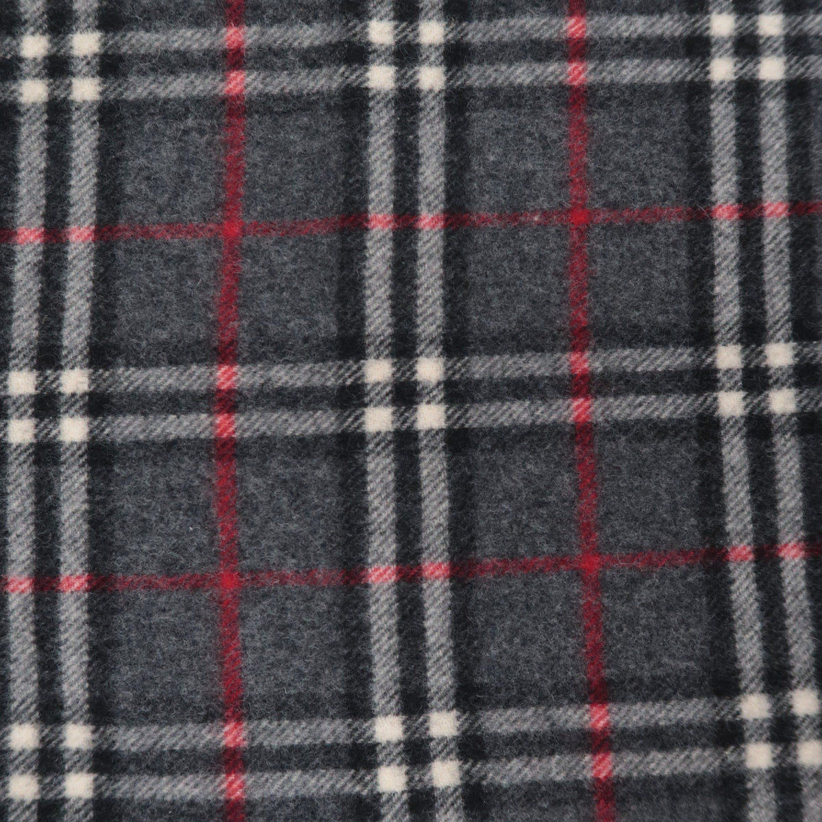 BURBERRY burberrys Nova Plaid Fringe Scarf 100% Wool Gray