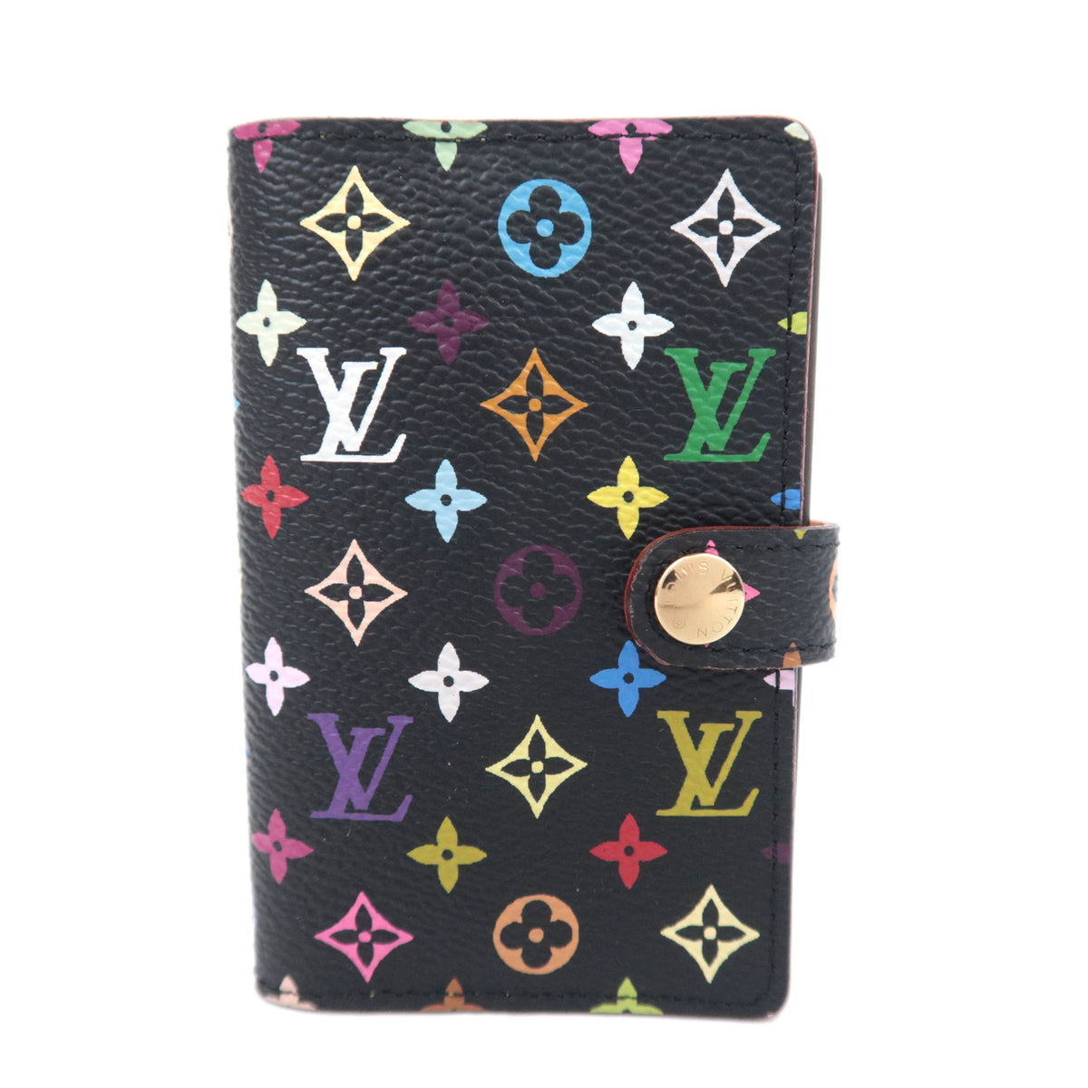 Louis Vuitton Monogram Multicolor Carnet de Val Agenda Mini Planner Cover Noir M9265292415