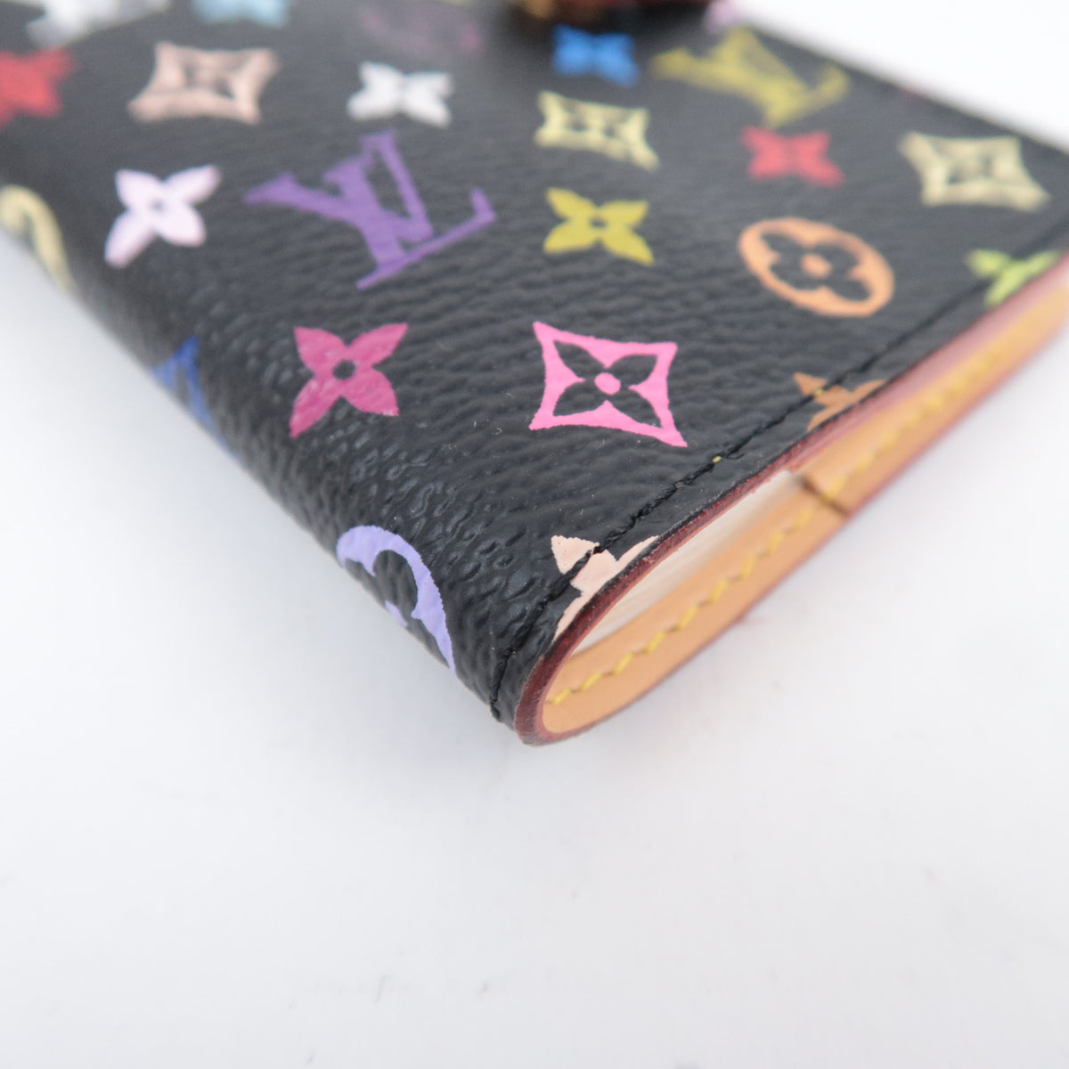 Louis Vuitton Monogram Multicolor Carnet de Val Agenda Mini Planner Cover Noir M92652