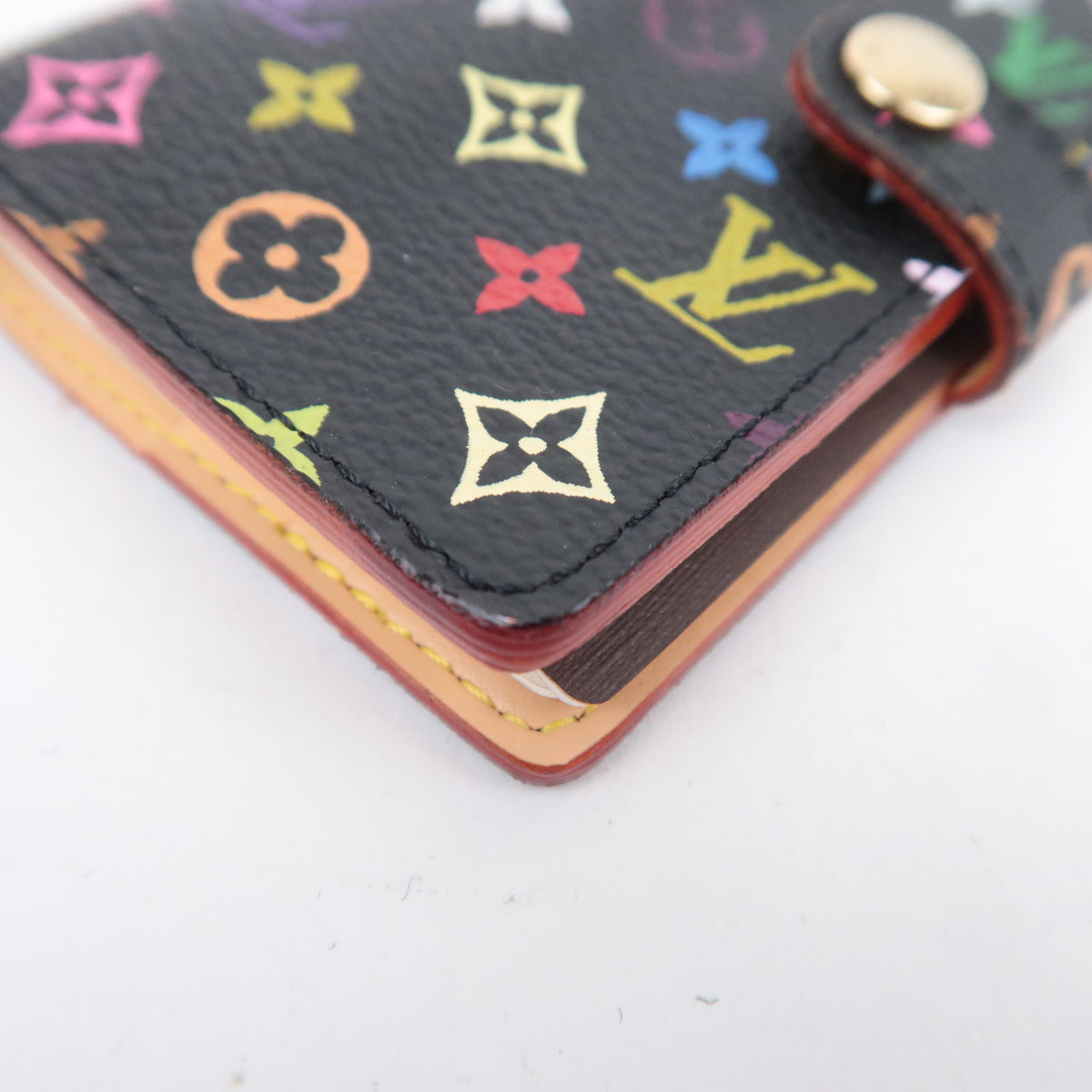 Louis Vuitton Monogram Multicolor Carnet de Val Agenda Mini Planner Cover Noir M92652